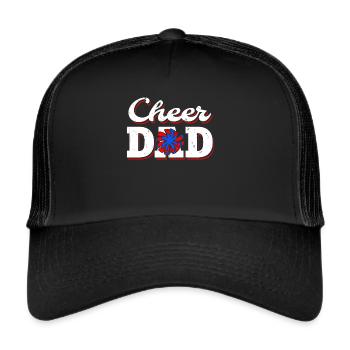Cheer Dad Papa Papa Cadeau de fête des pères - Casquette trucker  - noir/noir - Devant