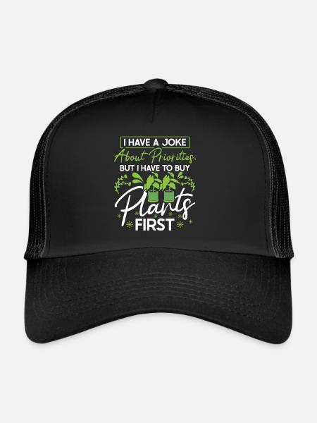 Plant Lovers Gardening Garden Gardeners - Trucker Cap - black/black - Front