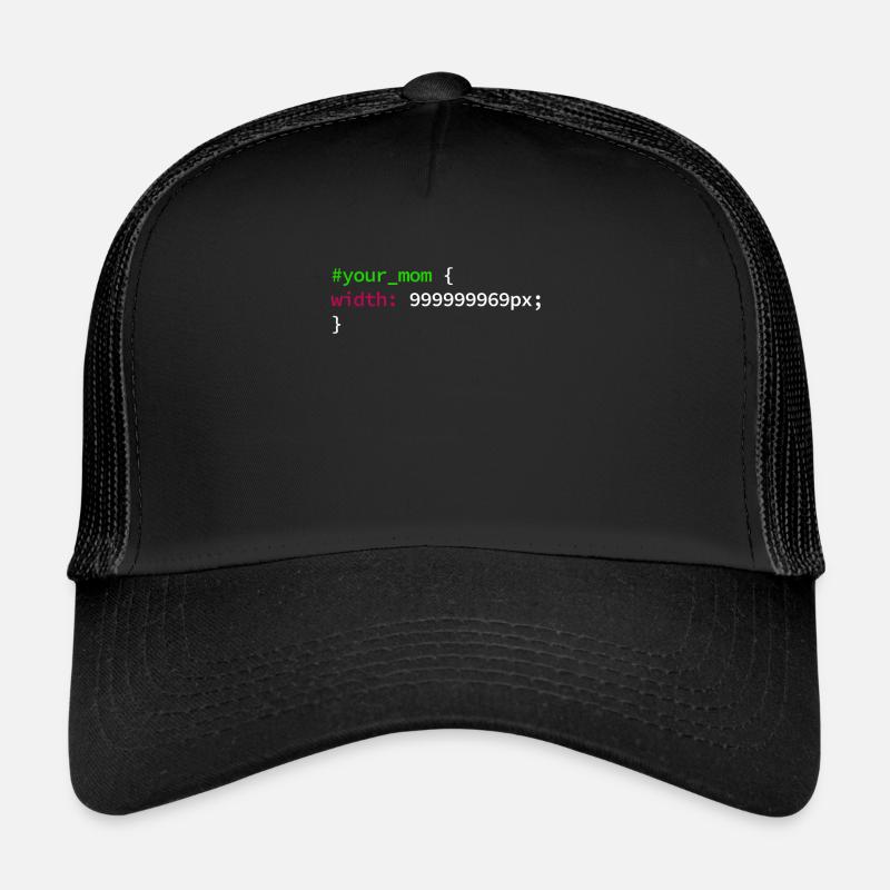 Web und CSS Programmierer Developer Coding Code - Trucker Cap - Schwarz/Schwarz