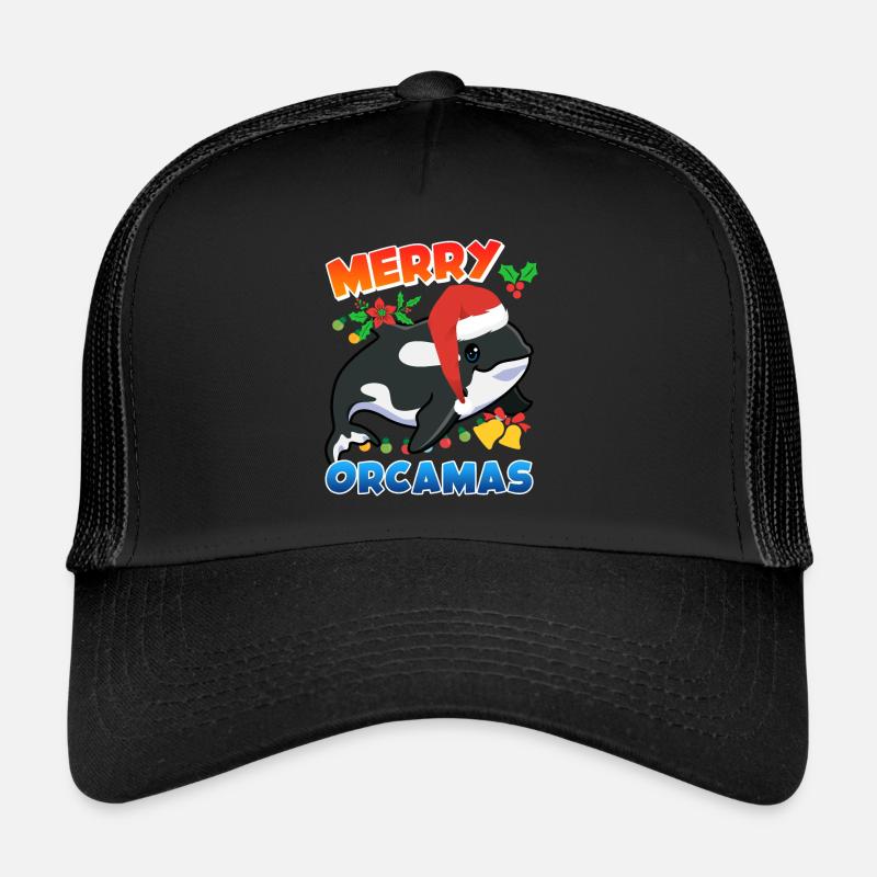 Joyeux orque d’Orcama - Casquette trucker  - noir/noir