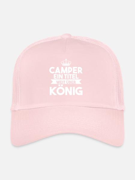 Wohnmobil Wohnwagen Caravan Camping Camper - Trucker Cap - Hellrosa - Vorne