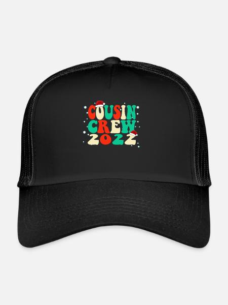 Cosuin Crew 2022 Pyjama familial de Noël 2022 - Casquette trucker  - noir/noir - Devant