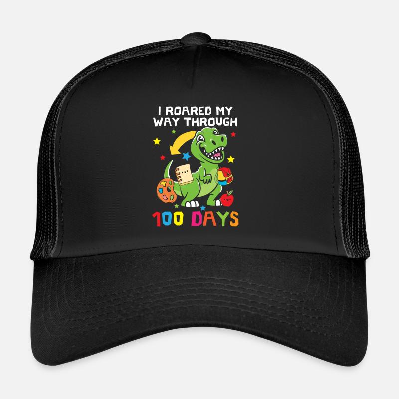 J’ai rugi à travers 100 jours d’école Dino Casquette trucker 
