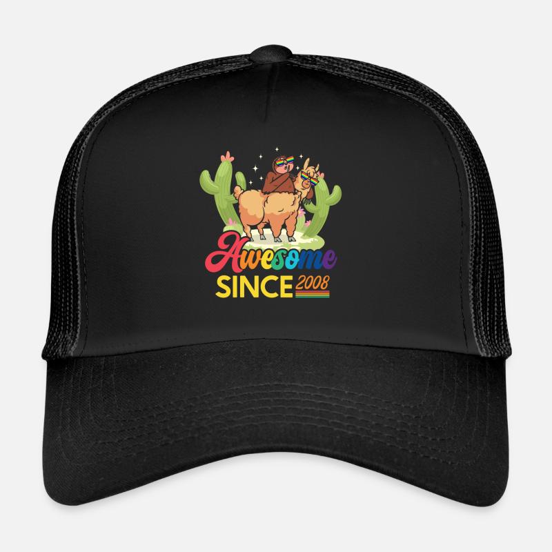Awesome Since 2008 Geburtsjahr Schaf Jahrestag Trucker Cap