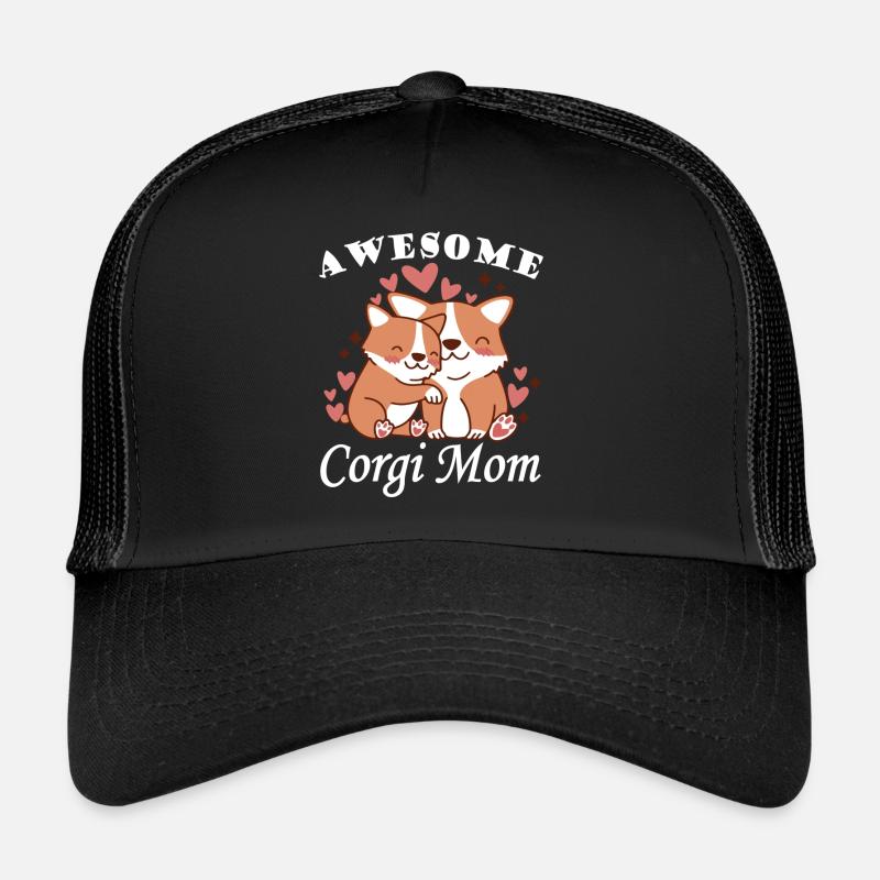 Ehrfürchtiger Corgi-Mutter-Sohn-Flaum-kawaii-Hund Trucker Cap