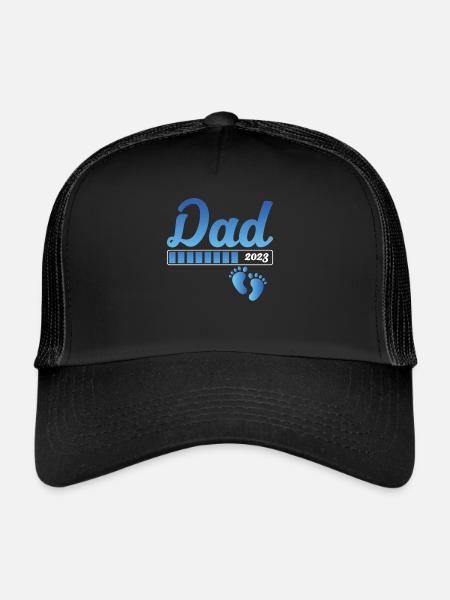 Papa 2023 se charge - Casquette trucker  - noir/noir - Devant