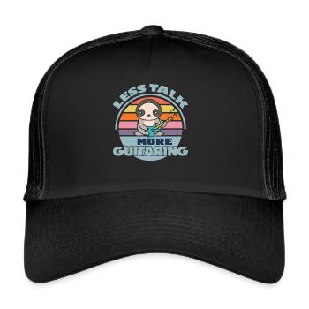 guitarist rock guitar guitarist musician guitarist - Trucker Cap - black/black - Front