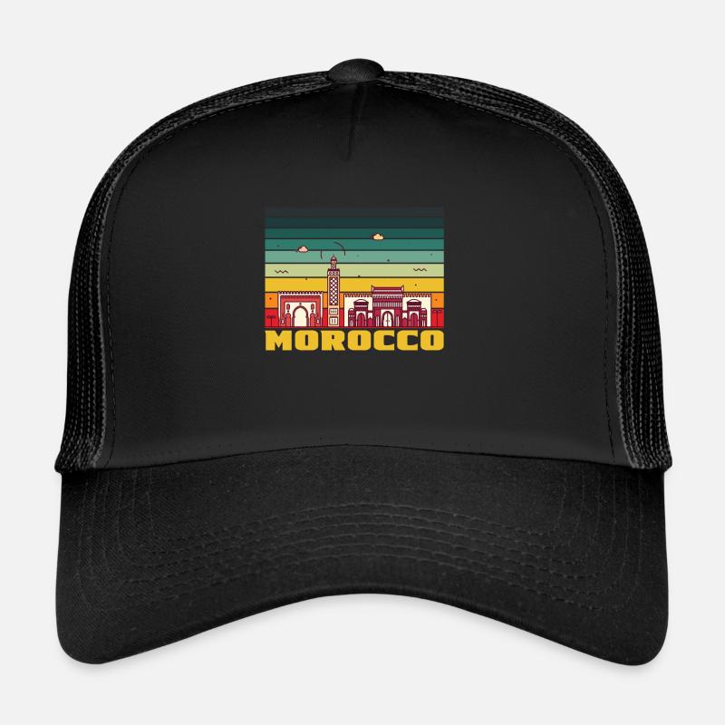 Africa Morocco Skyline African Souvenir Morocco Trucker Cap