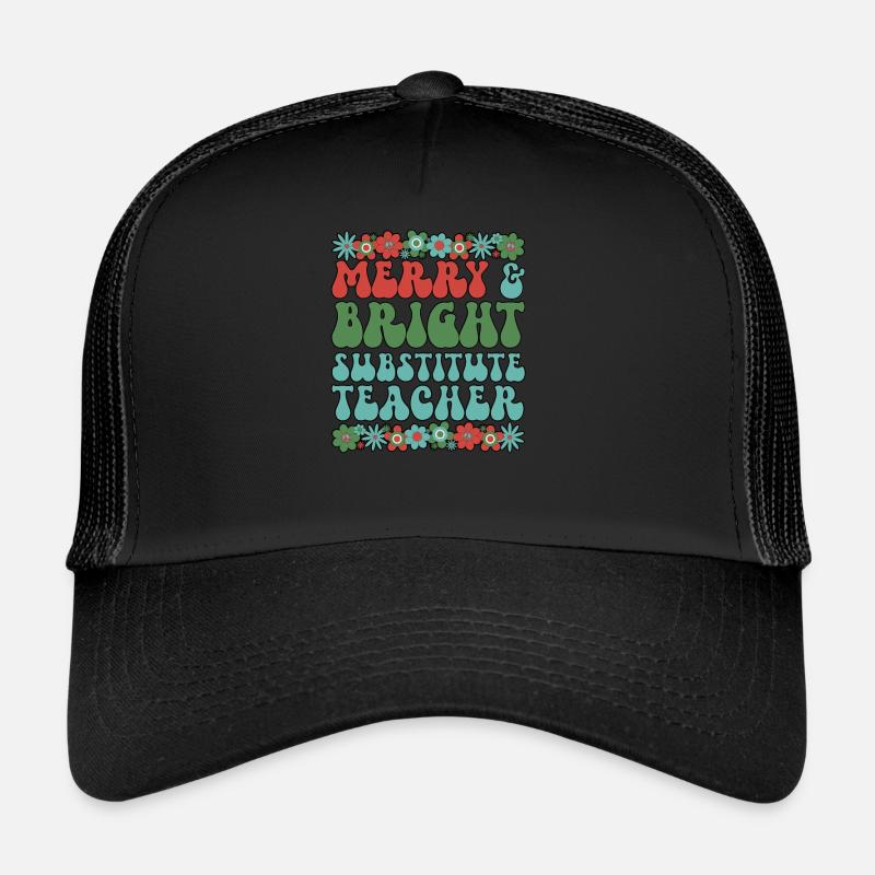 Professeur suppléant Noël Sous-enseignant Noël Noël Casquette trucker 