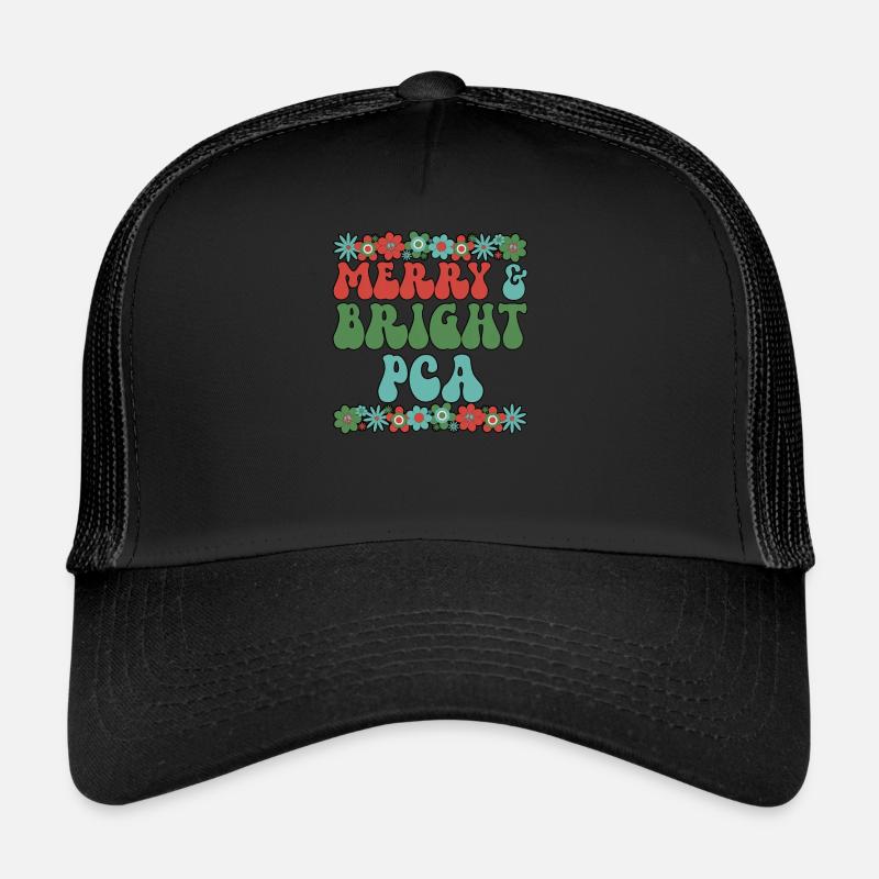 Assistante aux soins aux patients Noël PCA Infirmière Noël Noël Casquette trucker 