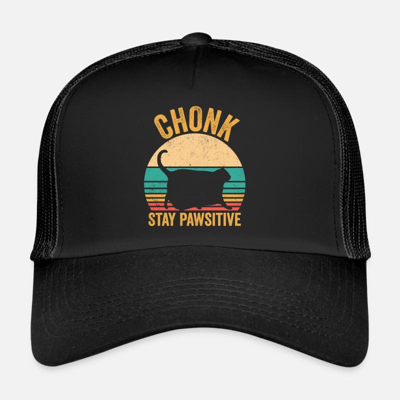 Chonk Meme Katze Chonk Aufenthalt Pawsitive Trucker Cap