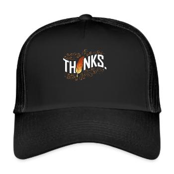 Merci Brown Feather Thanksgiving - Casquette trucker  - noir/noir - Devant