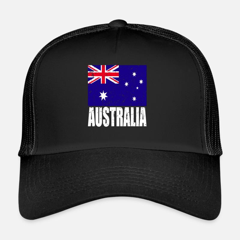 Australien Fahne - Trucker Cap - Schwarz/Schwarz