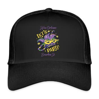 Carnival Bourbon Street New Orleans Souvenir Louis - Trucker Cap - black/black - Front