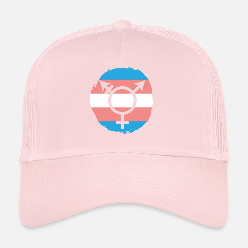 Trans Rainbow Pride LGBTQ Droits des transgenres Casquette trucker 