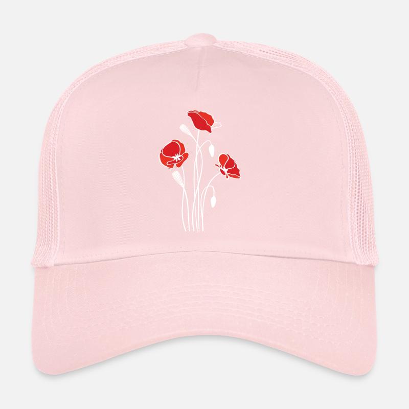 Coquelicot Fleurs Flore Naturelle Casquette trucker 