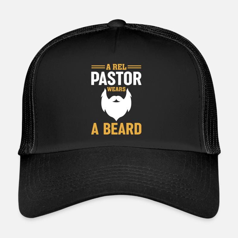 A real pastor wears a beard of Christian Trucker Cap