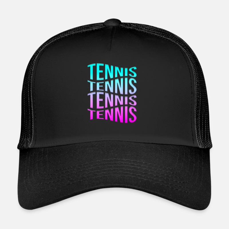 tennis - Trucker Cap - Schwarz/Schwarz