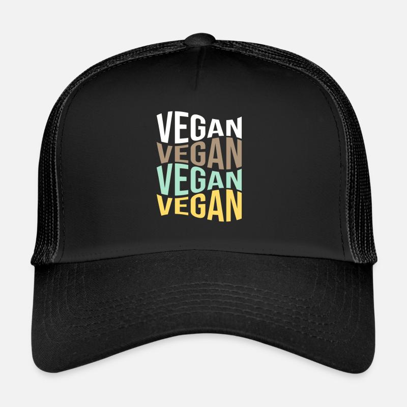 vegan - Trucker Cap - Schwarz/Schwarz