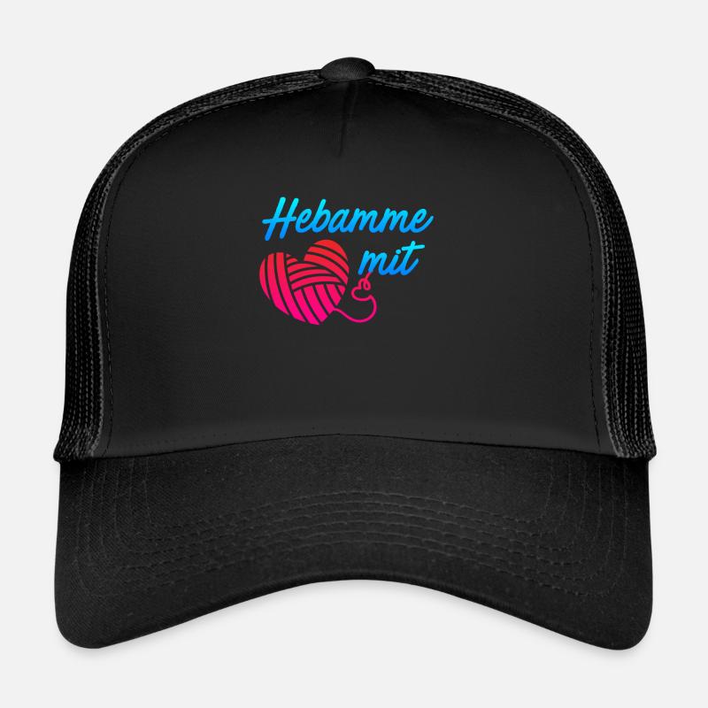 Ich bin eine Hebamme mit Herz Hebamme Trucker Cap