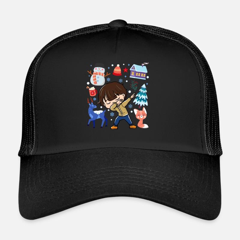 Tupfende Junge Schnee Hirsche Winter Gemäßigtes Trucker Cap