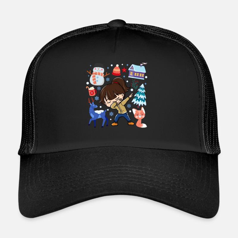 Tupfen Mädchen Schnee Hirsch Winter Gemäßigtes Trucker Cap