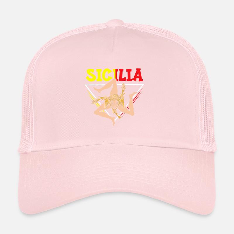 Sicily flag Sicily Palermo Italy Trucker Cap