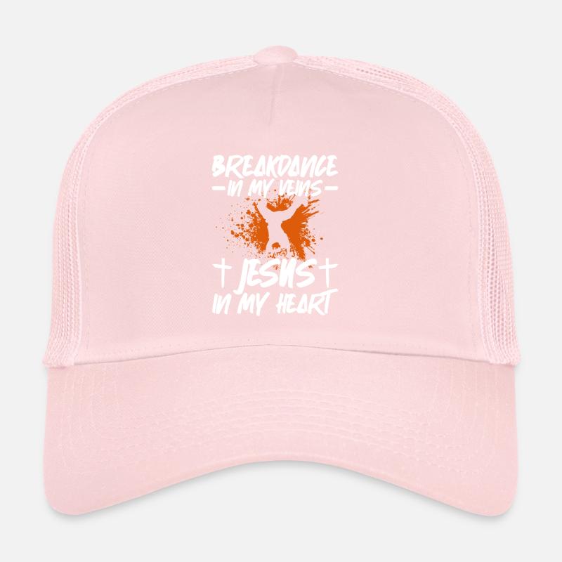 Breakdance In My Veins Jesus In Heart Breakdance Trucker Cap