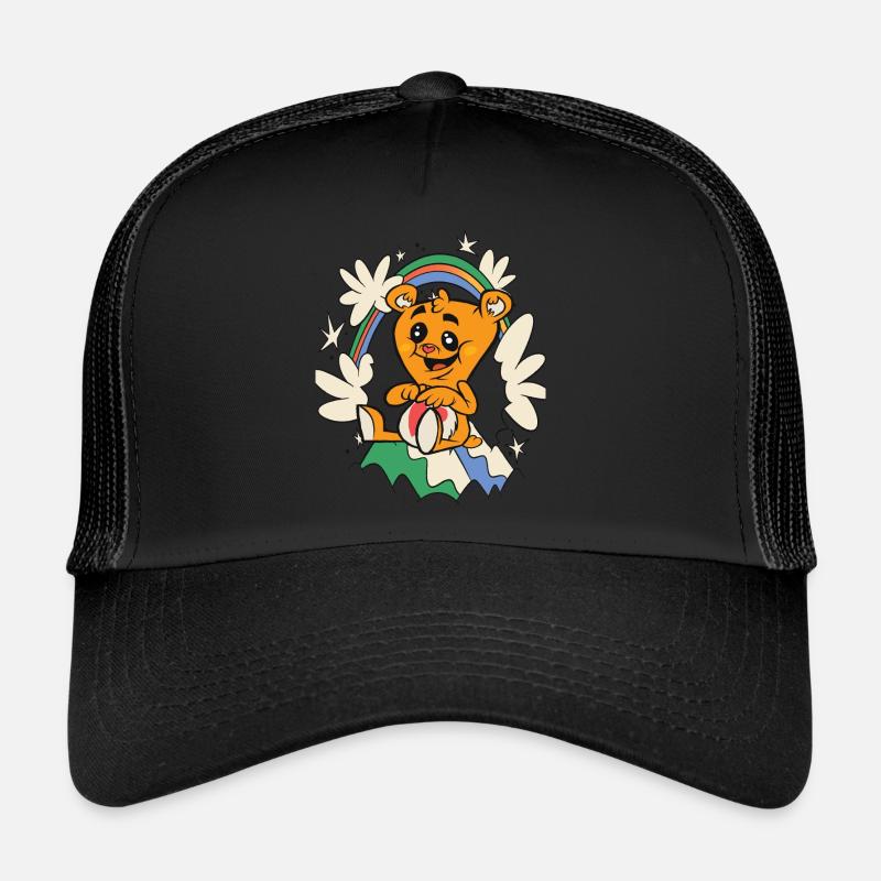 Rainbow Loved Teddy Hug Time Cute Teddy Bear Trucker Cap