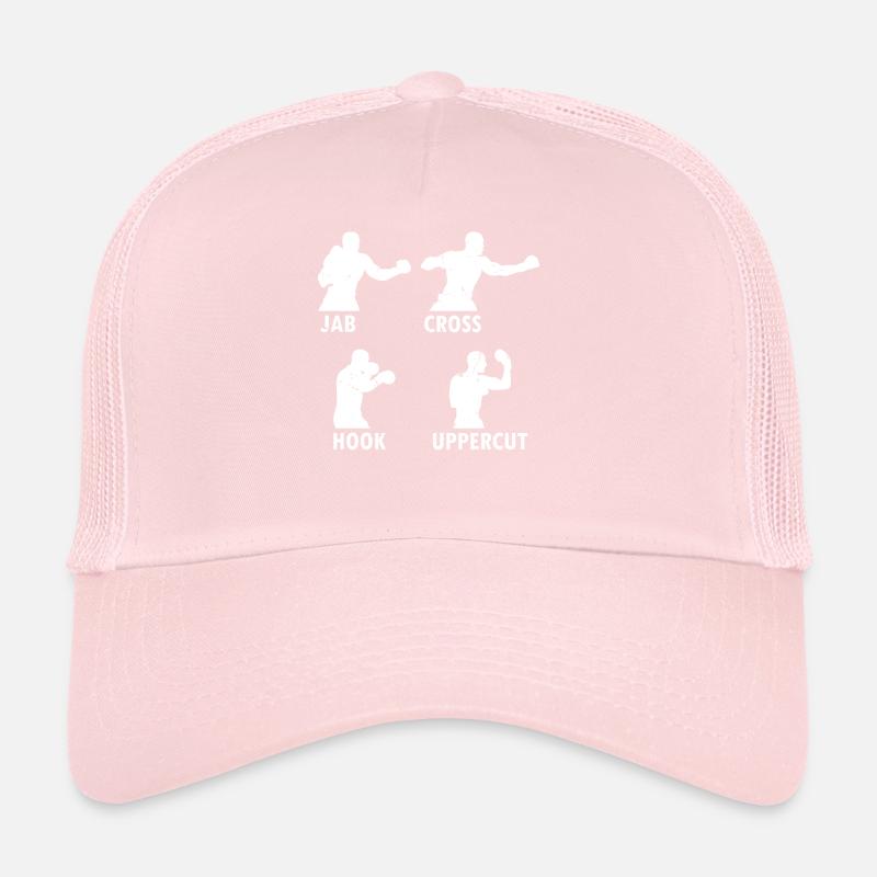 Boxe Arts Martiaux Boxe Jab Cross Hook Uppercut Casquette trucker 