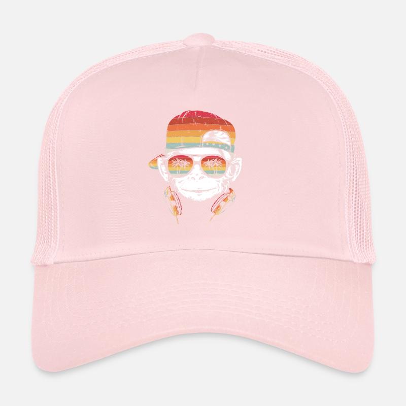 Monkey Cooler Affe DJ Kopfhörer Geschenkidee Party Trucker Cap