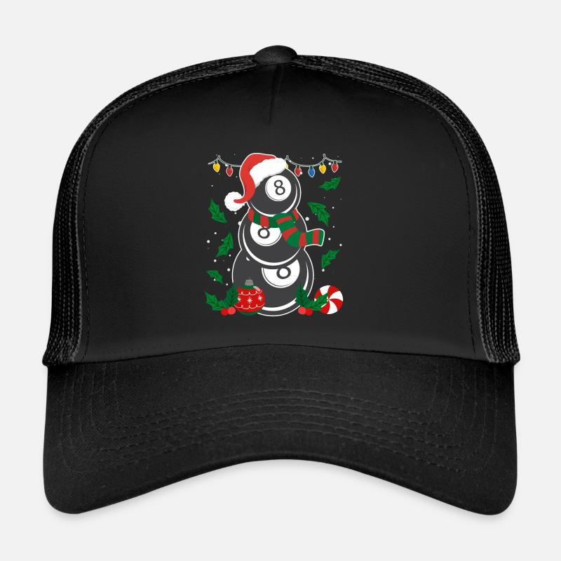 8-Ball Billiard Player Billiards Trucker Cap