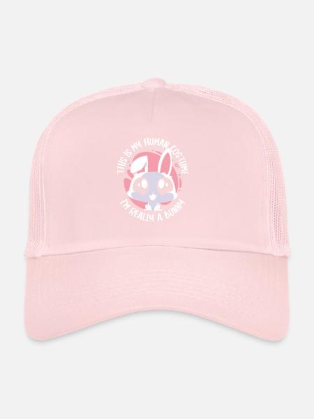 Lapin lapin animal de compagnie lapin - Casquette trucker  - rose pâle - Devant