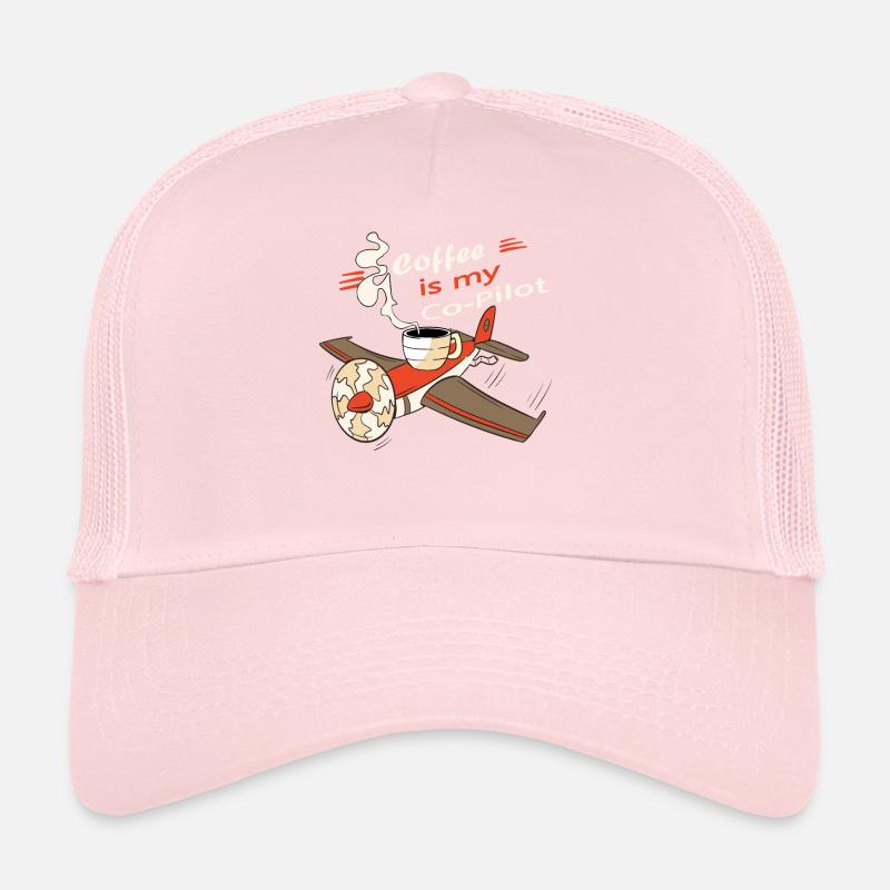 Kaffee Ist Mein Co-Pilot Assistant Flugzeuggetränk Trucker Cap