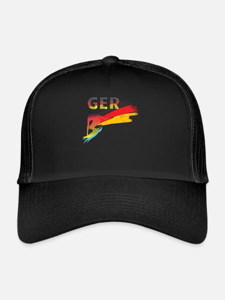 Allemagne Surf - Casquette trucker  - noir/noir - Devant