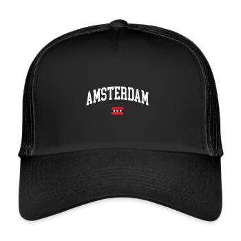 Amsterdam souvenir dutch dutch to - Trucker Cap - black/black - Front