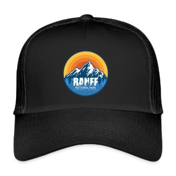 Banff National Park Alberta Canada Souvenir - Trucker Cap - black/black - Front