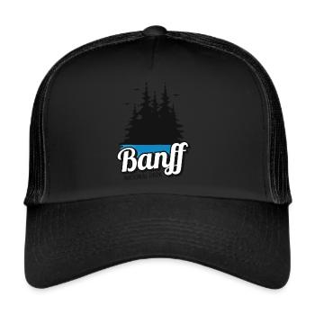 Banff Camping National Park Alberta Canada Souveni - Trucker Cap - black/black - Front
