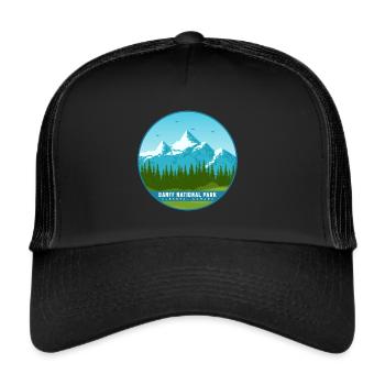 Banff Canada National Park Alberta Souvenir Hiking - Trucker Cap - black/black - Front