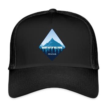 Canada National Park Alberta Banff Souvenir Hiking - Trucker Cap - black/black - Front