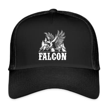 Falconry Hawks Hawks Birds of Prey - Trucker Cap - black/black - Front