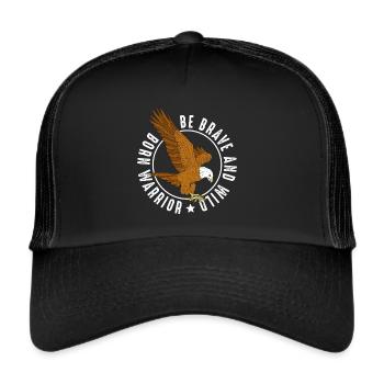 Fauconnerie aigle Hawk Goshawk Amateur d’oiseaux - Casquette trucker  - noir/noir - Devant