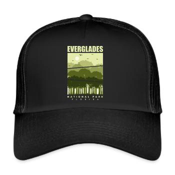 Parc national des Everglades de Floride Souvenir Wanderkr - Casquette trucker  - noir/noir - Devant