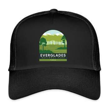 Parc national de Floride Crocodile des Everglades Wandersou - Casquette trucker  - noir/noir - Devant