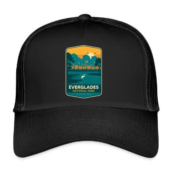 Parc national de Floride Everglades Souvenir Wanderkr - Casquette trucker  - noir/noir - Devant
