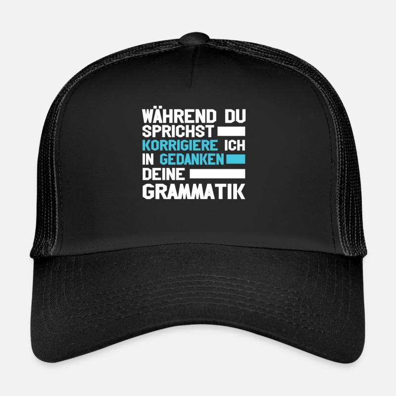 Während Du Sprichst Korrigiere Ich Deine - Trucker Cap - Schwarz/Schwarz