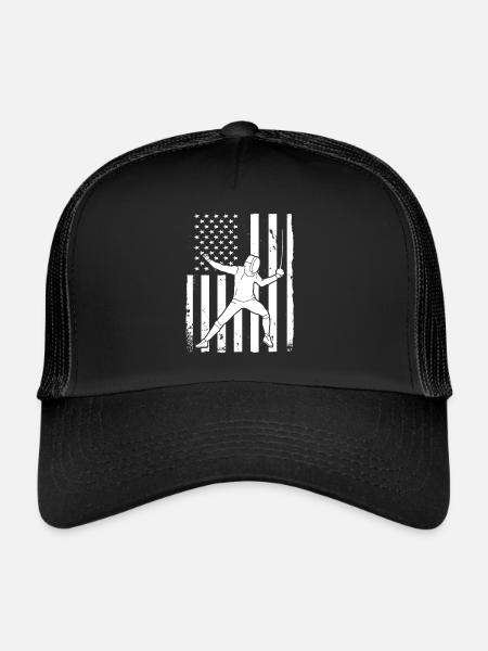 Fencing épée fencing duel gift idea - Trucker Cap - black/black - Front