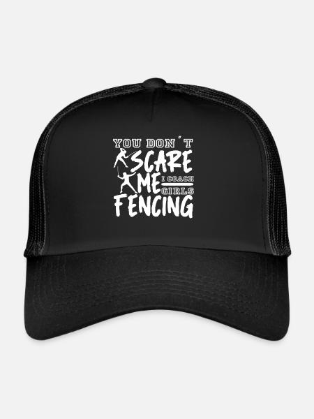Fechten Degen Fechtduell Geschenkidee - Trucker Cap - Schwarz/Schwarz