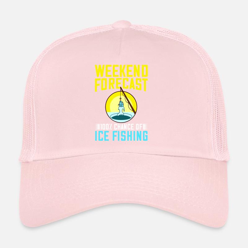 Pêche blanche Pêcheurs Trous de glace Exercices sur glace Pêche sur glace Casquette trucker 