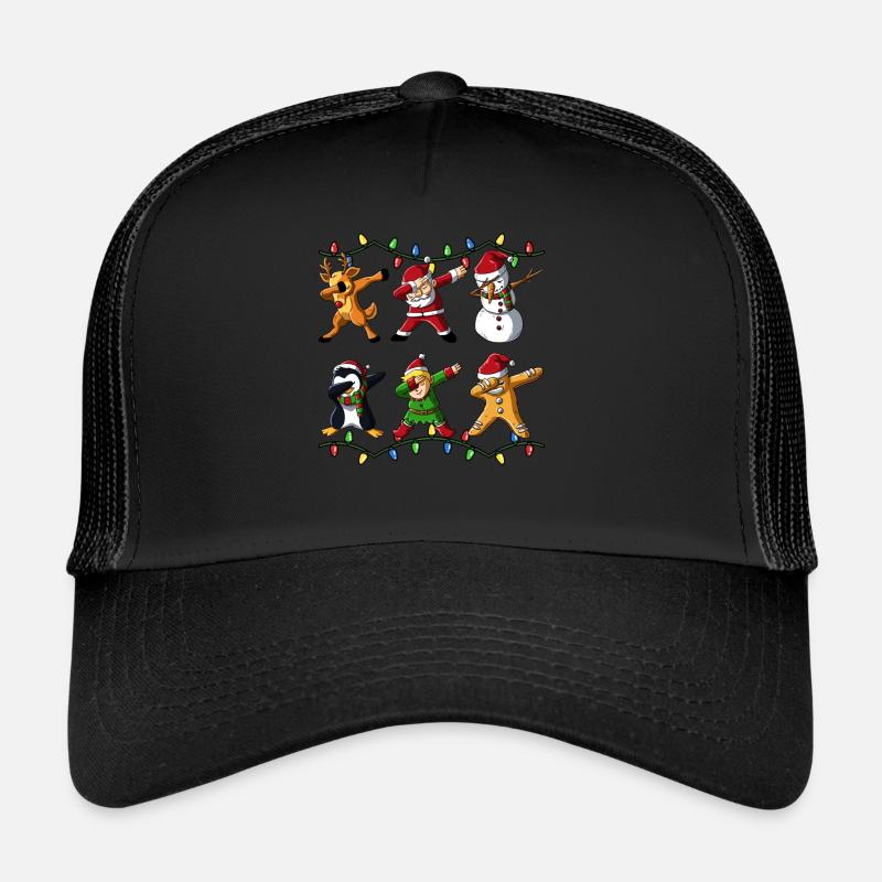 Christmas Dabing Santa Elf Gingerbread Snowman Trucker Cap
